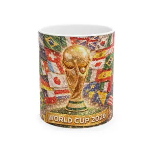 World Cup 2026 Trophy Flags Mug | Soccer Championship Ceramic Mug