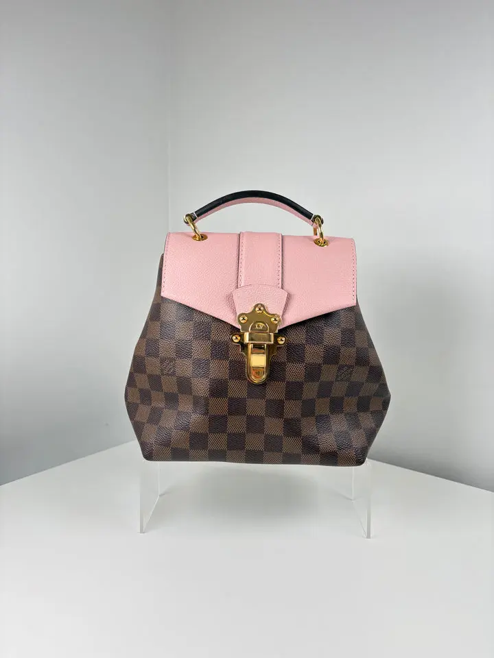 Pre-owned Louis Vuitton Clapton Backpack Handbag, Damier Ebene