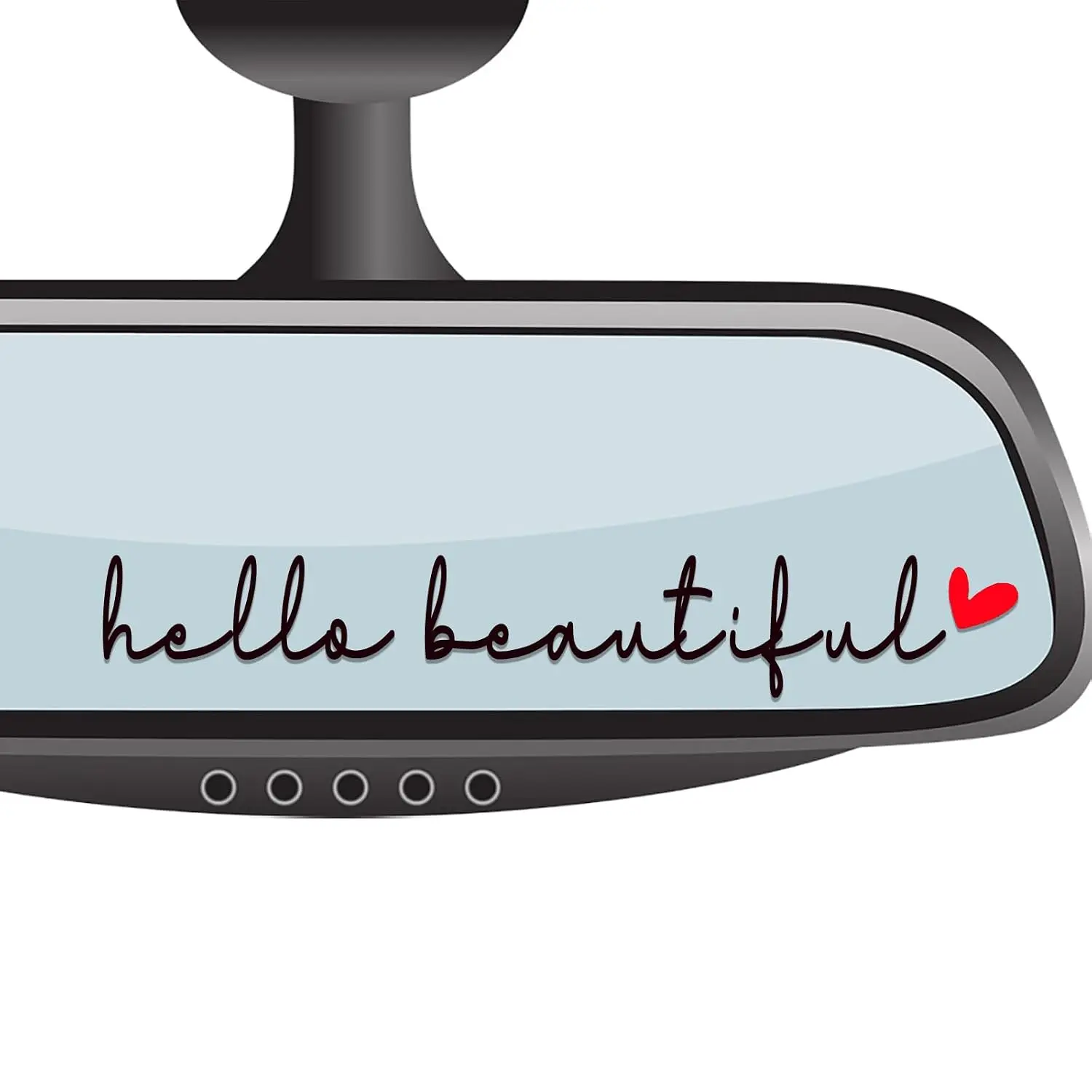 4x Hello Beautiful Rearview Mirror Decal,Car Sticker,Car Affirmation Sticker,Vanity Mirror Stickers,Mirror Decals,Car Window Decal,Car Decals for Women,Laptop Sticker,Mirror Stickers,Tumbler Decal