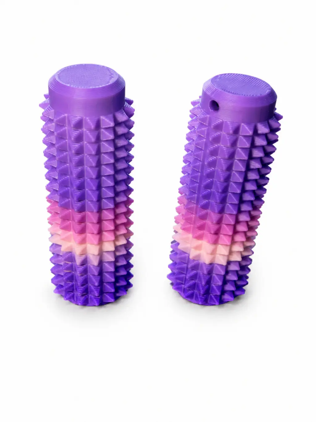Spiky Sensory Fidget Rollers 2-Pack, Textured 3D Printed Stim Toy for Focus & Calm, Quiet Desk & Travel Fidget