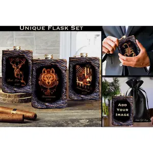Groomsmen Whiskey Flask Set