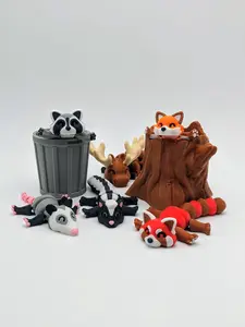 Trash Animals Articulated Fidget Toys – Cute Raccoon, Panda, Skunk & More – Sensory Toy - Autism, ADHD, Stress, Anxiety Relief