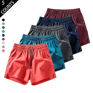 Men’s Quick-Dry Sports Shorts, Pack of 5 – Summer Casual Outdoor Running Fitness Shorts