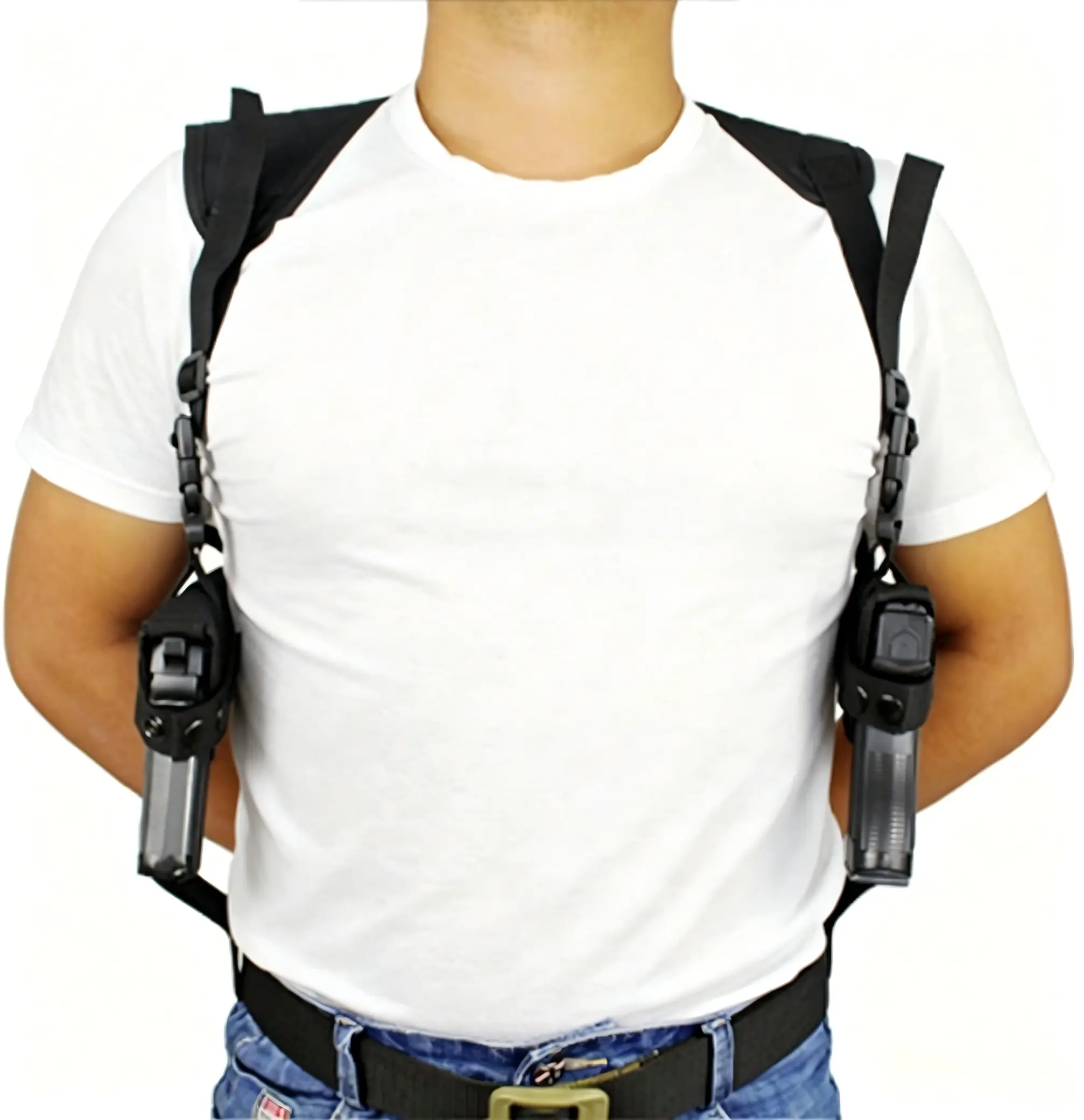 Tactical Double Concealed Holster - Under-Shoulder & Armpit Hidden Carry, Discreet Quick Pull, Easy Access, Portable Hunting Outdoor Sports Accessory, Hidden Design, Lightweight, Invisible, Tactical Accessories, Hunters, Dual Holster Load, Compact Fit, Du
