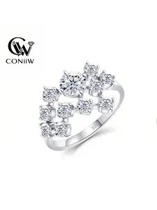 A 1.5-carat total moissanite ring, suitable for both men and women as a wedding, engagement or bridal ring. Made of S925 silver, it is perfect for everyday use, such as at weddings, parties, Valentine's Day, birthdays or as a gift for special occasions