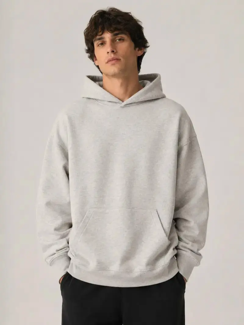 Pullover Hoodie, Unisex Heavyweight Soft Sweatshirt, Loose Fit for Home Streetwear
