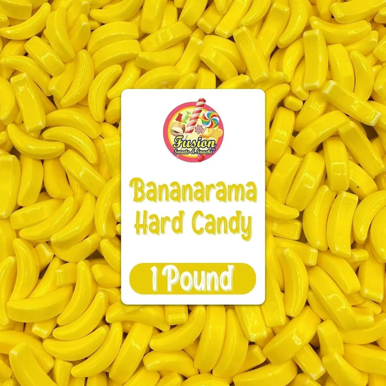 Bananarama Banana Candy – 1 LB Bulk Banana Flavored Hard Candy – Yellow Banana Candies – Candy Bananas for Gumball Machine Refills, Buffets, Party Favors, Gifts & More