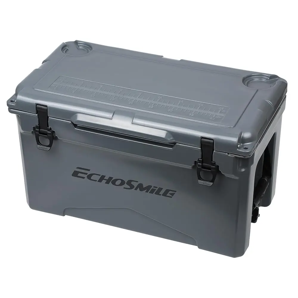 EchoSmile Rotomolded Cooler (25/30/35/40/60/75 Qt) - Sturdy, Ergonomic, Anti-Slip Surface Design for Outdoor Trips, Beach Weekends, Built to Withstand Journey Rigors