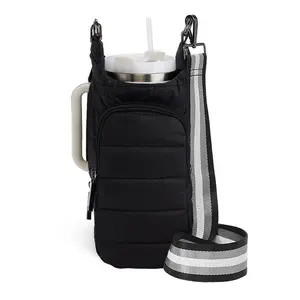 HydroBag® HANDLE™- Black Matte with Gray, Black, White Striped Strap