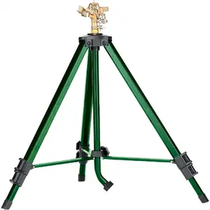 Tripod Lawn Zinc Impact Sprinkler - 360 Degree Rotating Sprinkler