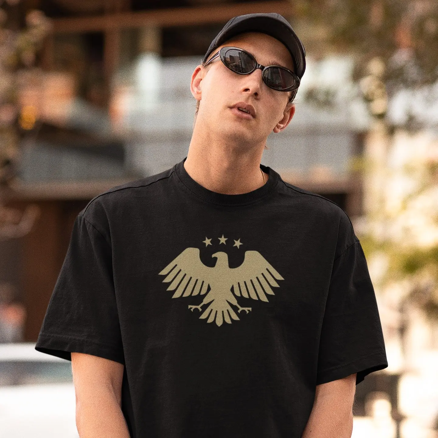 Syrian Visual Identity T-Shirt - Bold Eagle Design | Pride & Heritage - Soft Durable Polyester Blend - Fade Resistant Print - Exclusive Design for Syria Lovers