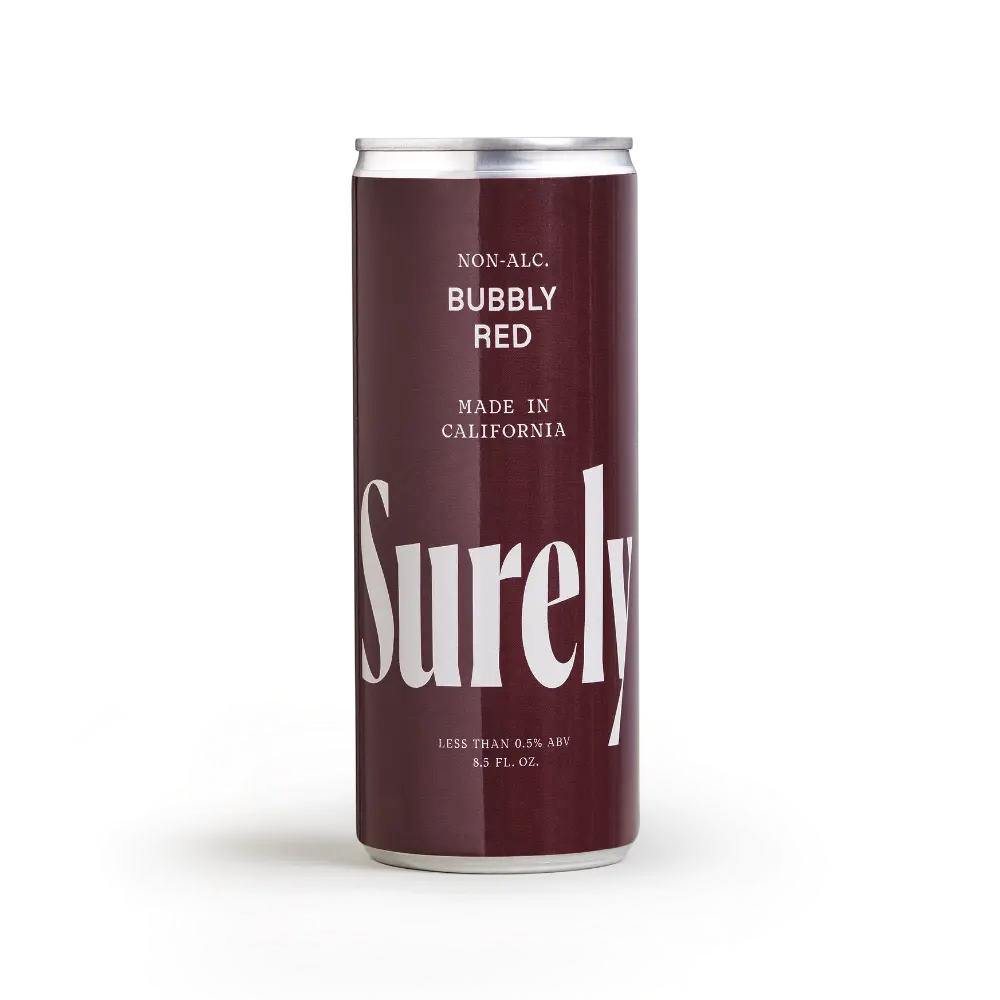 Surely Non-Alcoholic Bubbly Red Can