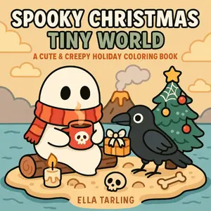 Spooky Christmas Tiny World – A Cute & Creepy Holiday Coloring Book for Kids & Adults: 40 Whimsical Winter Scenes with Ghosts, Cozy Surprises, and Spooky-Cute Fun to Color & Enjoy Paperback – May 31, 2025