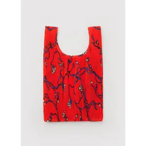 Pleated Baggu - Red Snapdragon