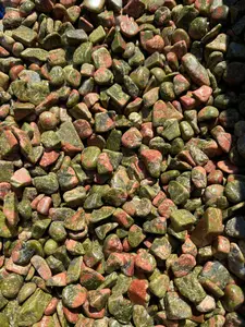 Bulk Unakite Stone Chips 5mm to 8mm (1lb bag) Unakite chips tumbled stones - Natural unakite crystal chips - heart charka crystal