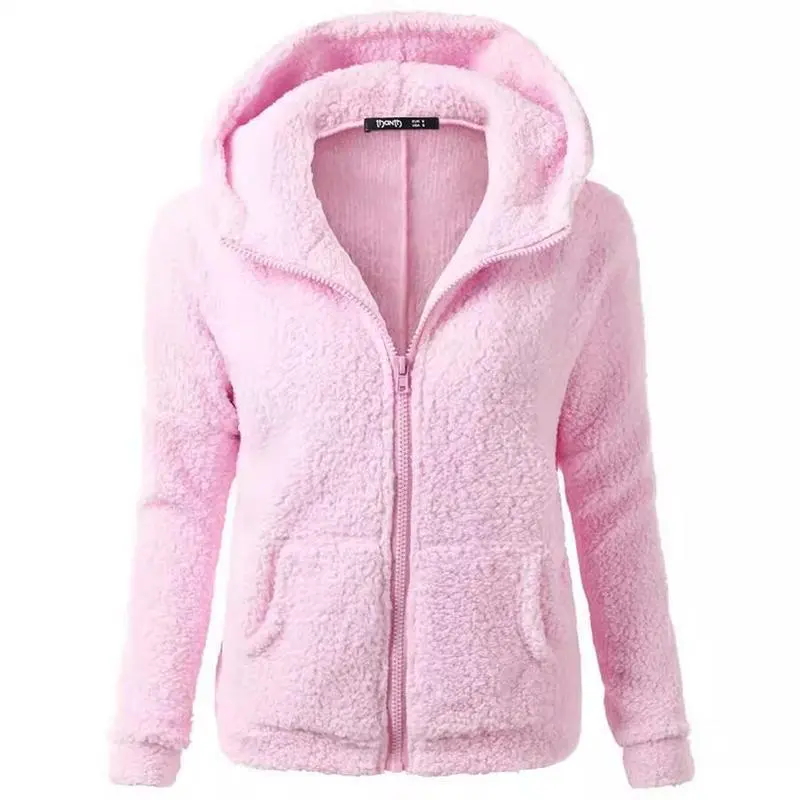 Cross-Border Amazon Hot-Selling Women's Fashion European and American Plush Sweatshirt Women's Autumn Winter Lamb Wool Women's New Top Coat