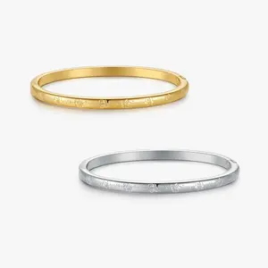 Hibiscus Stacker Cuff Bangle Bracelet