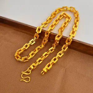 Big Chain Men's & Women's Necklace Bracelet Square Box Chain Ring Buckle Fashion Accessory One Piece Versatile Design Valentine's Gifts for GF gifts for women necklace necklaces for women chains y2k accessories necklaces for men non tarnish jewelry