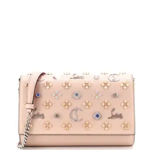 Pre-owned christian louboutin Leather Clutches & Wristlets Paloma Clutch Embellished Small by Rebag