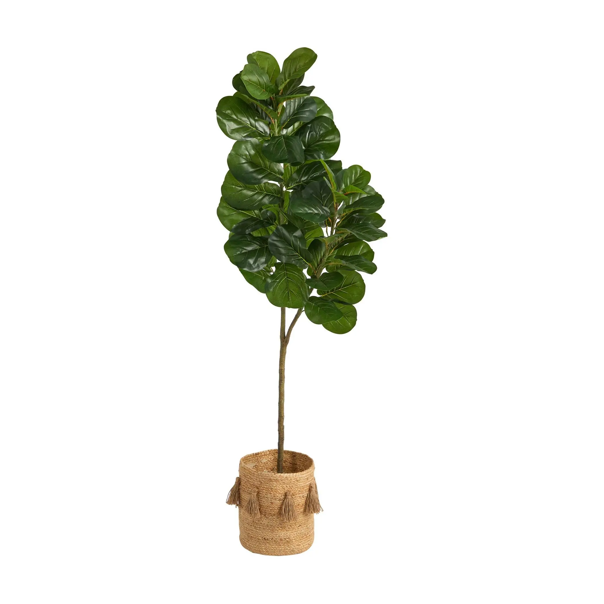 Nearly Natural 5.5' Fiddle Leaf Fig w/Planter