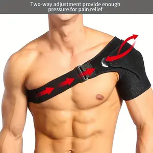 Adjustable Shoulder Compression Support Belt - Suitable for Rotator Cuff, AC Joint Dislocation Prevention & Hot/Cold Relaxation Pad Compatibility