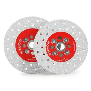 LOZLIN 4.5"/5" Double-Sided Diamond Grinding Discs - Cutting & Chamfering for Marble, Quartz, Granite & Tile - 5/8"-11 Thread Angle Grinder Blades Tool Accessories