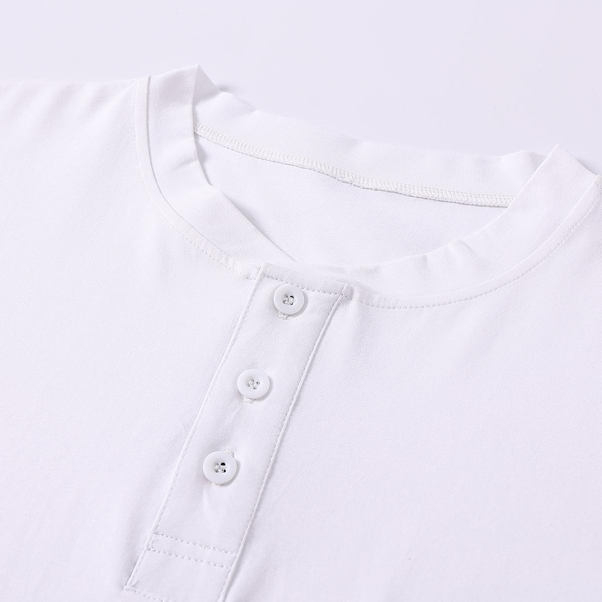 TOOTD Premium — High-stretch men’s polo shirt with a Henley collar (true size), 95% cotton + 5% spandex premium fabric—highly elastic, comfortable, breathable; men’s riding apparel, rowing apparel; 13 oz heavyweight; summer essential.