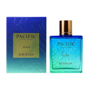 Rayhaan Pacific Aura for Men Eau de Parfum Spray, 3.4 Ounce