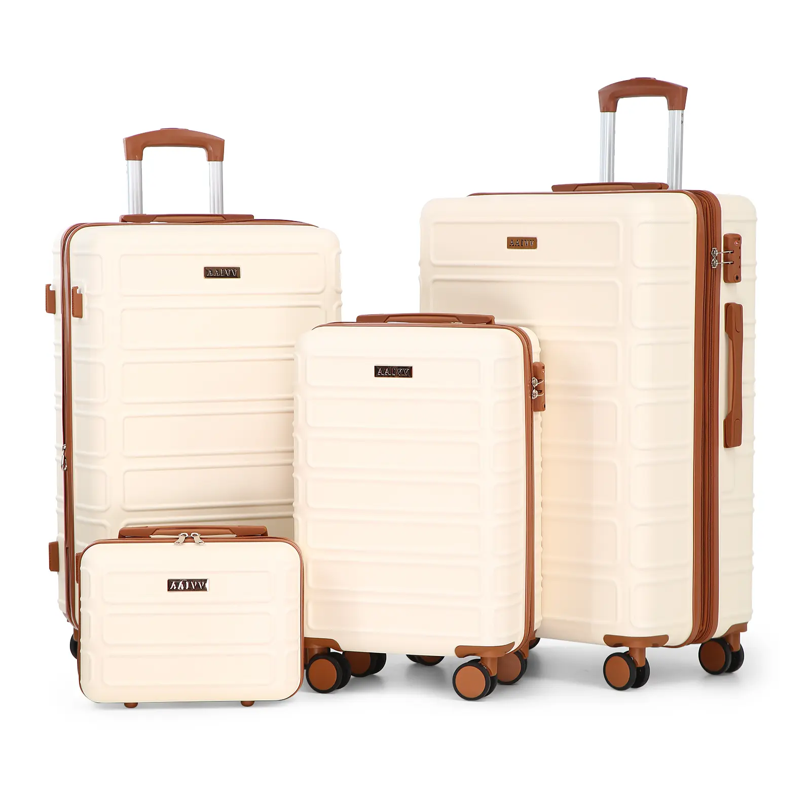 AAIVV 4pcs Luggage Sets with TSA Locks Suitcases Sets-Travel