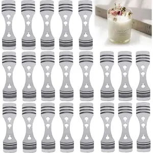 25 count Metal Candle Wick Holder,  Stainless Steel Candle Wick Centering Devices for Candle Making