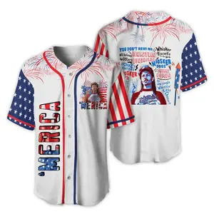 The Red White And Blue Baseball Jersey, Freedome 4th Of July Jersey, Country Music, 250 Years Aniversary Merch, Concert Clothing, Unisex Shirt