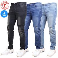 (3-Pack) Black - Dark Wash - Medium Wash