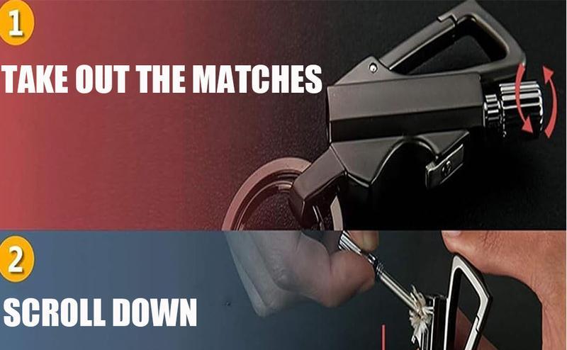 Car Keychain, Car Key Ring, Permanent Lighter Infinite Lighter Multifunctional Key Chain Bottle Opener, Reusable Waterproof Lighter Easy to Ignite Anywhere, Eternal Flint Outdoor Survival Tinder, Men's Multifunctional Model, Interior Accessories