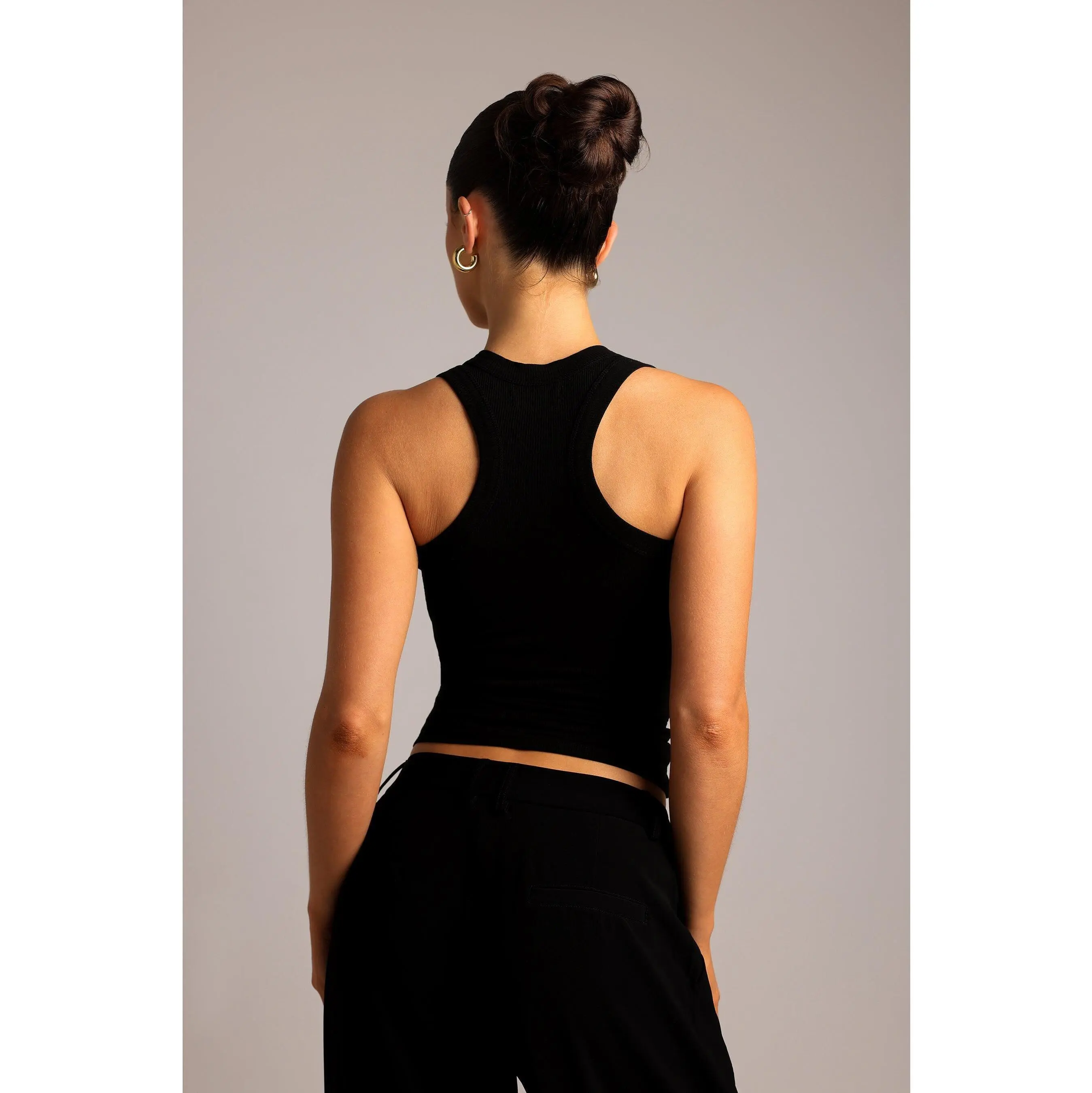 T-Shape Tank Top - Black