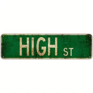 Metal Sign Tin Sign High St Street Sign Road Sign 4"x16"