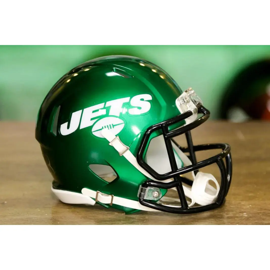 New York Jets Speed Mini Helmet, Alternate Design Collectible for Fans, 6-Inch Half-Scale Replica with Official Team Colors, Collectible Helmet
