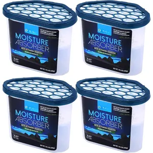 Absorber Activated Charcoal 10.5 oz/300g | Removes , Damp, Humidity & Odors | Odor Absorber |   for Bathroom, Closet, Kitchen & Small Spaces | Set of 4