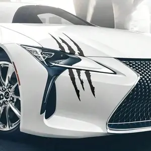 Car Claw Scratched Stripe Decal Sticker, Universal Monster Claw Scratched Stripe Decal Marker, Reflective Waterproof Car Decoration Accessories, Car Decals