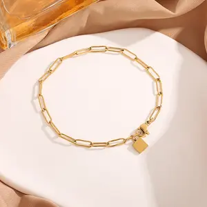 Interlocking Link Bracelet - Titanium Steel All-Season Everyday & Formal Jewelry, Interlocking Loop Design, Durable & Tarnish-Resistant, Women's & Men's Elegant Interlocking Link Chain, Compatible with other brands (Gift Box Included) - Ideal Birth