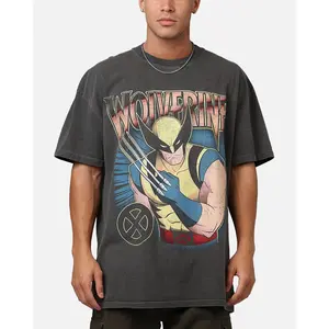 73Studio Marvel X-Men Wolverine Heavyweight T-Shirt Black Wash