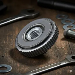 304 Stainless Steel Angle Grinder Flange Nut Kit, M14 Thread Internal/External Flange for 115mm & 125mm Electric Grinders, Anti-Corrosion Heavy Duty Replacement Disc Repair Kit for Metal Stone cutting Tools, Angle Grinding Tools