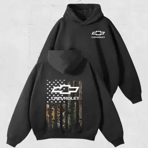 Trucks Camo Hoodie, Chevrolet USA Flag Graphic Hoodie, Vintage Pickup Pullover Gift