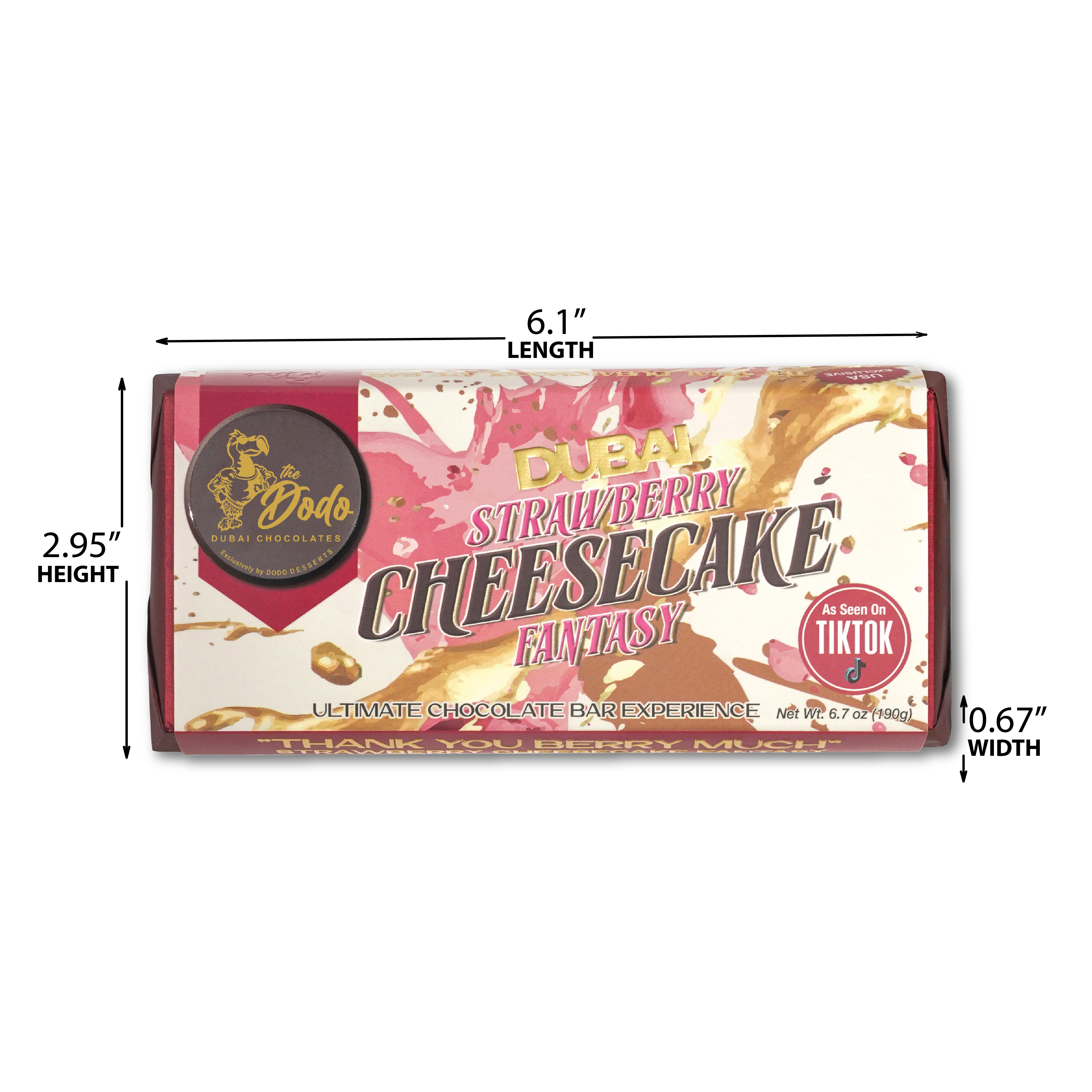 Viral Dubai Style Strawberry Cheesecake Fantasy Ultimate Chocolate Bar Experience Dessert Snack