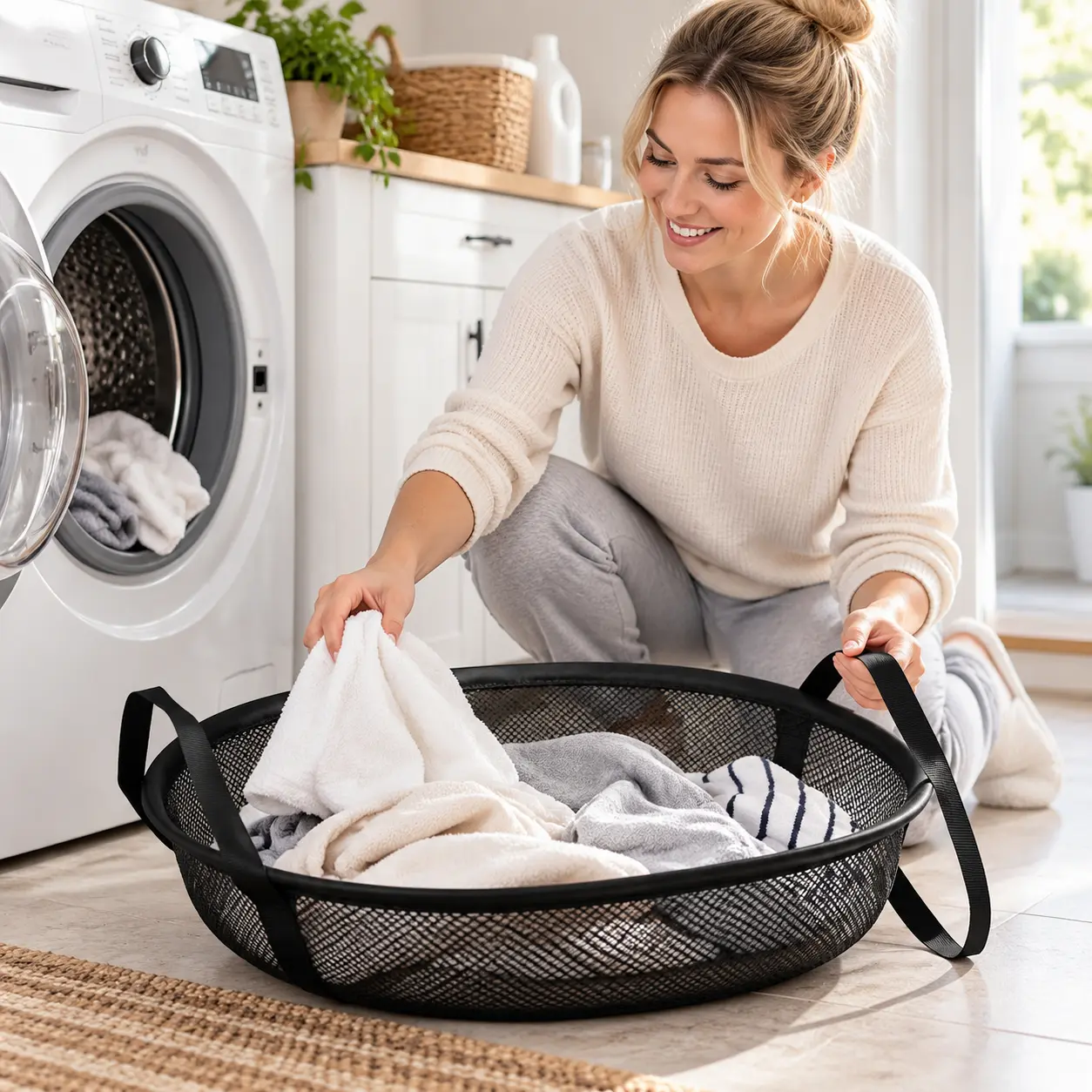 Laundry Turtle Collapsible Laundry Basket, Foldable Laundry Hamper, Portable Laundry Grabber for Dirty Clothes, Easy Clothes Removal from Washer & Dryer, Laundry Organizer Clothes Basket