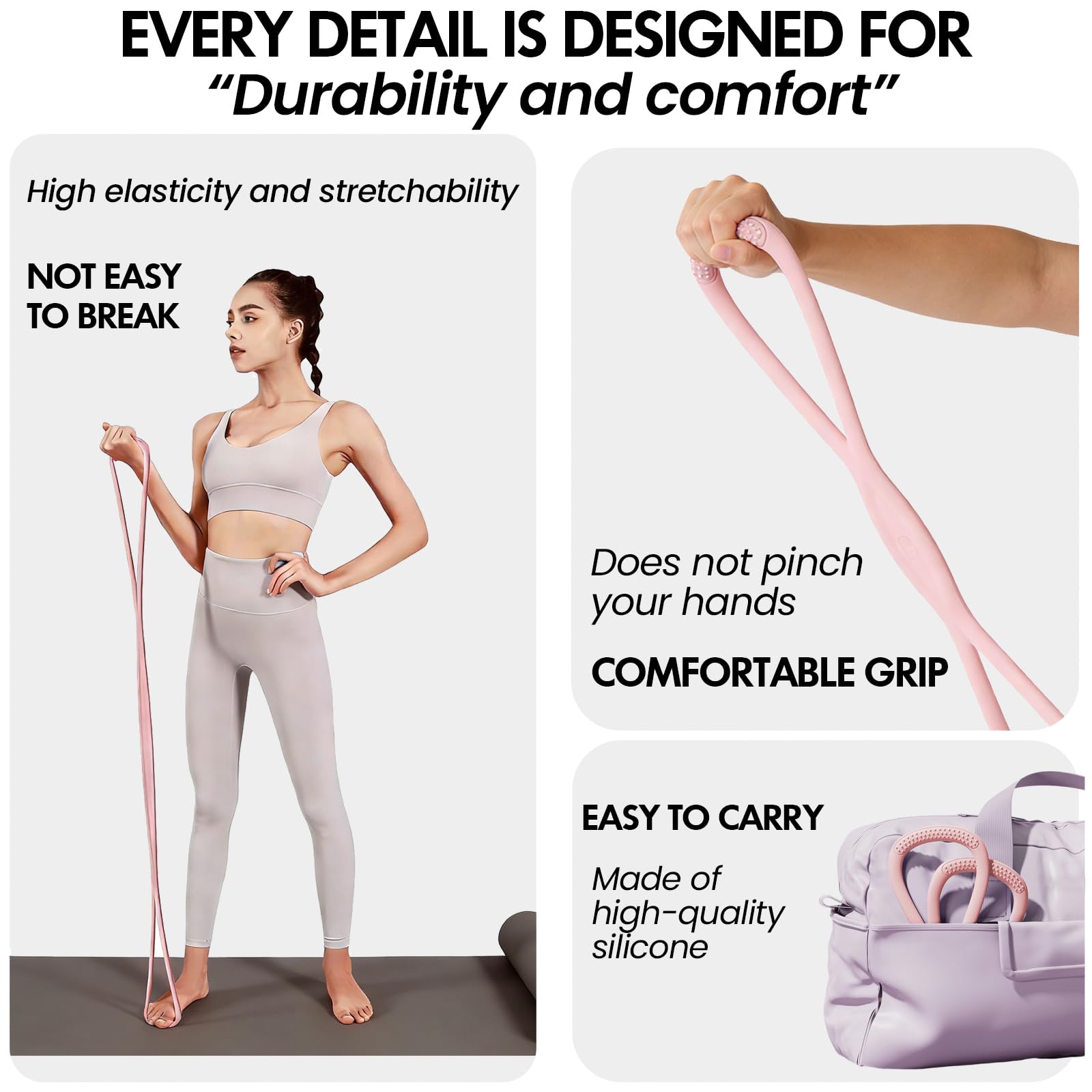 8 Shaped Stretch Band - Arm Shoulder Exercise Bands, Gym Stretching Equipment Tool Yoga Pulling Rope Chest Back Trainer, Portable Resistance Band for Flexibility Strength Workouts