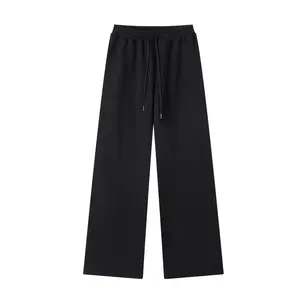 Women's Basic Soft Adjustable Drawstring Essential Straight-Leg Sweatpants, Comfortable Women's Bottoms