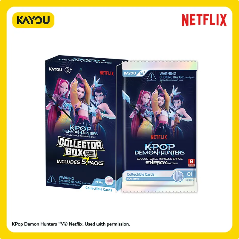 KPop Demon Hunters-Collectible Trading Cards-Energy Edition-Collector Box(5 packs)-001