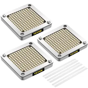 VEVOR Replacement Chopper Blade, 1/4 inch, 3 PCS French Fry Blade Assembly with 6 Extra Knives, Stainless Steel Dicer Parts and Push Block for Cutting Potatoes Carrots Onions Cucumbers Mushrooms Aluminium Kitchen