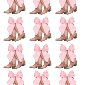 Cowgirl boots cupcake topper EDIBLE toppers Boots and Bows cookies Cowgirl party