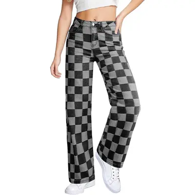 Black Checkered Pants TikTok Shop - Main Image